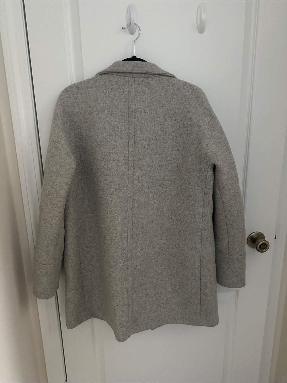 J. Crew Light Gray Wool Blend Peacoat with Shawl Collar - Picture 5 of 9